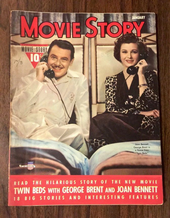 MOVIE STORY magazine side cover January 1942