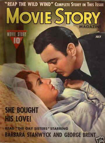 MOVIE STORY magazine side cover July 1942