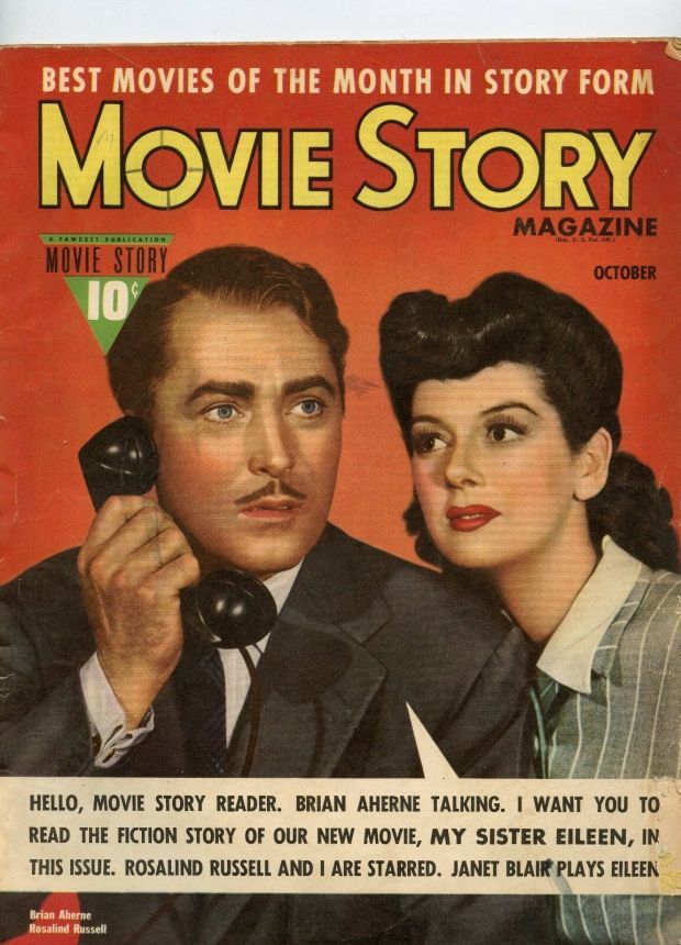 MOVIE STORY magazine side cover October 1942