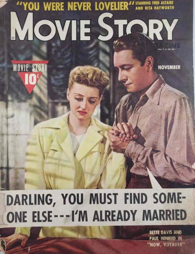MOVIE STORY magazine side cover November 1942