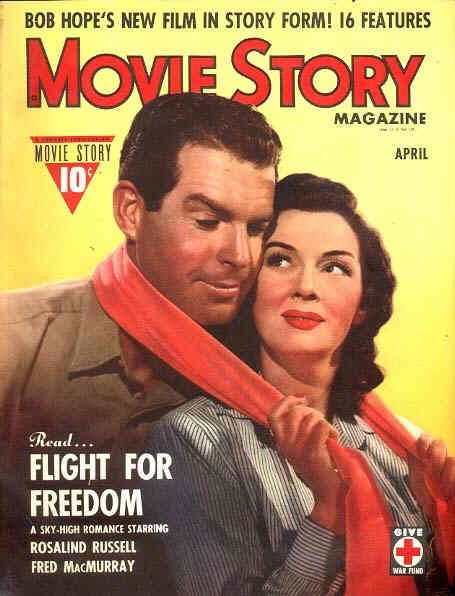MOVIE STORY magazine side cover April 1943