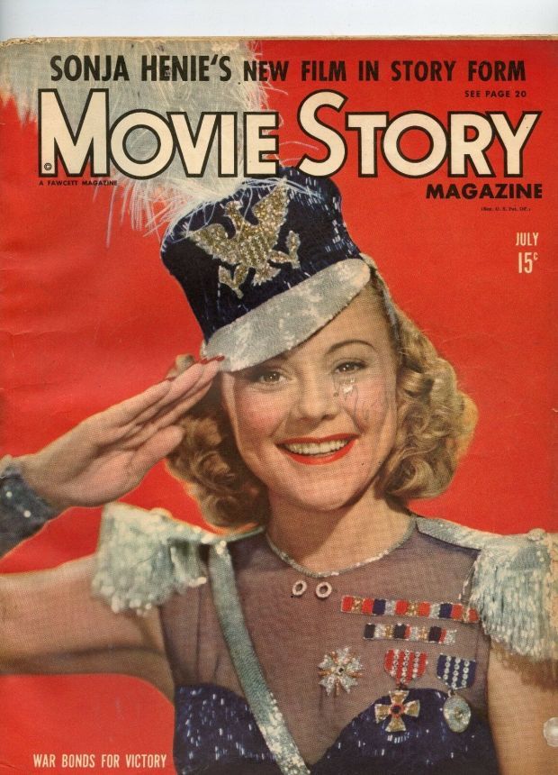 MOVIE STORY magazine side cover July 1943