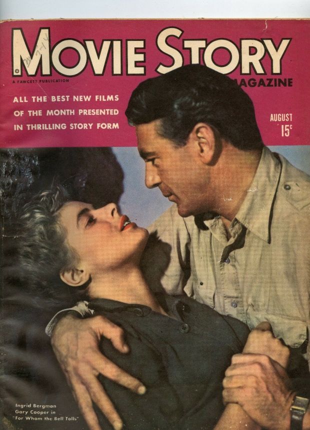 MOVIE STORY magazine side cover August 1943