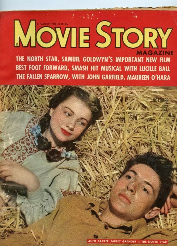 MOVIE STORY magazine side cover October 1943