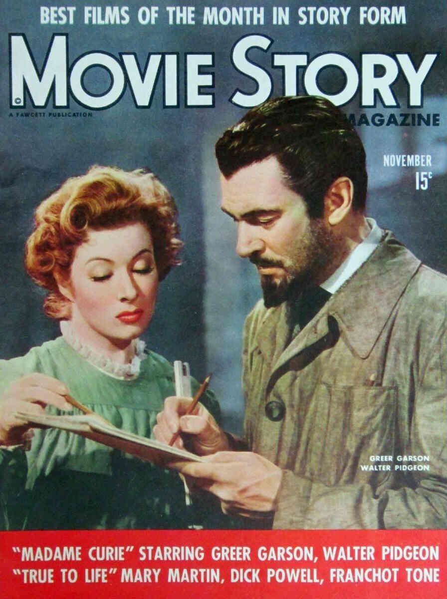 MOVIE STORY magazine side cover November 1943