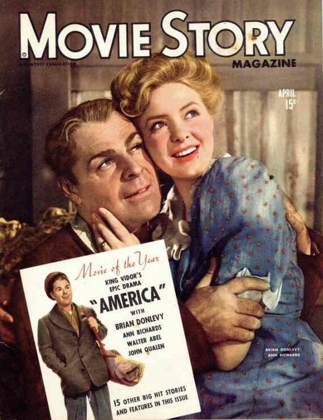MOVIE STORY magazine side cover April 1944