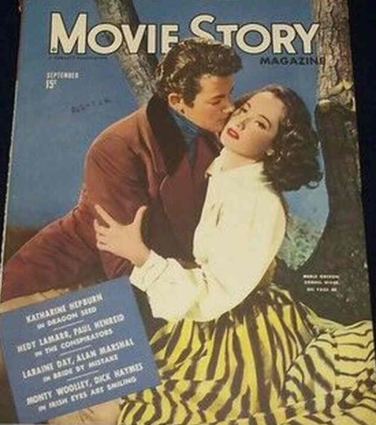 MOVIE STORY magazine side cover September 1944