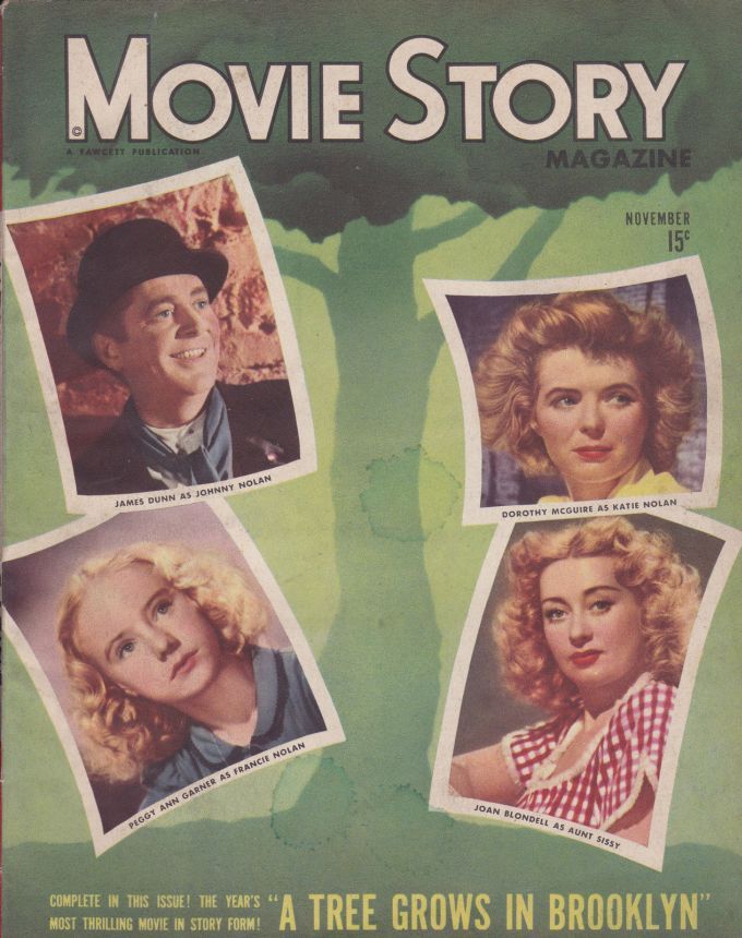 MOVIE STORY magazine side cover November 1944
