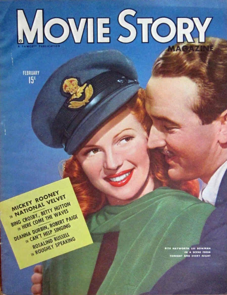 MOVIE STORY magazine side cover February 1945
