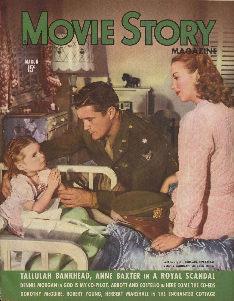 MOVIE STORY magazine side cover March 1945