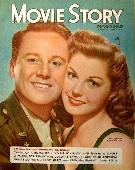 MOVIE STORY magazine side cover April 1945