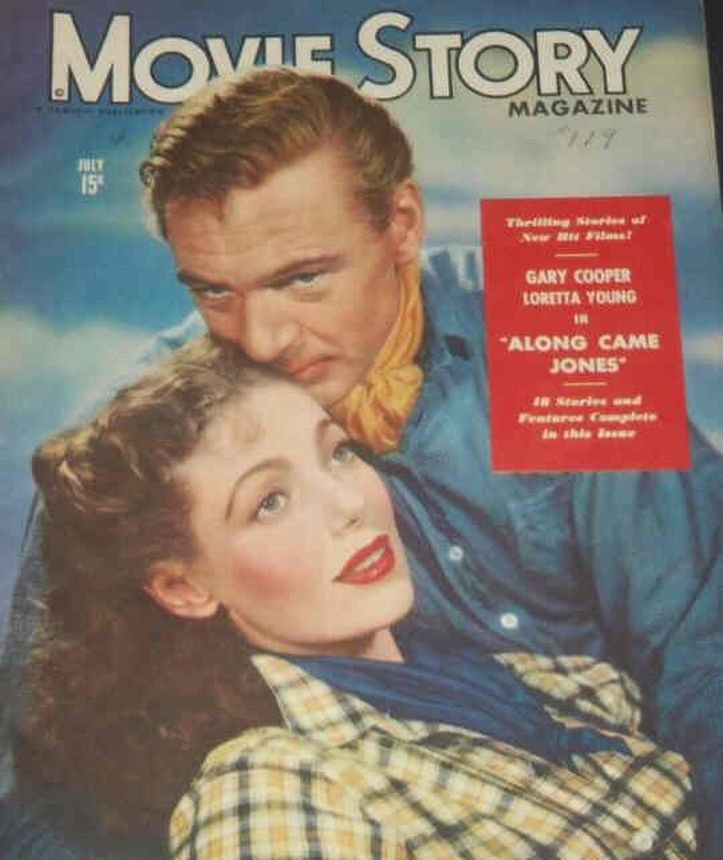 MOVIE STORY magazine side cover July 1945