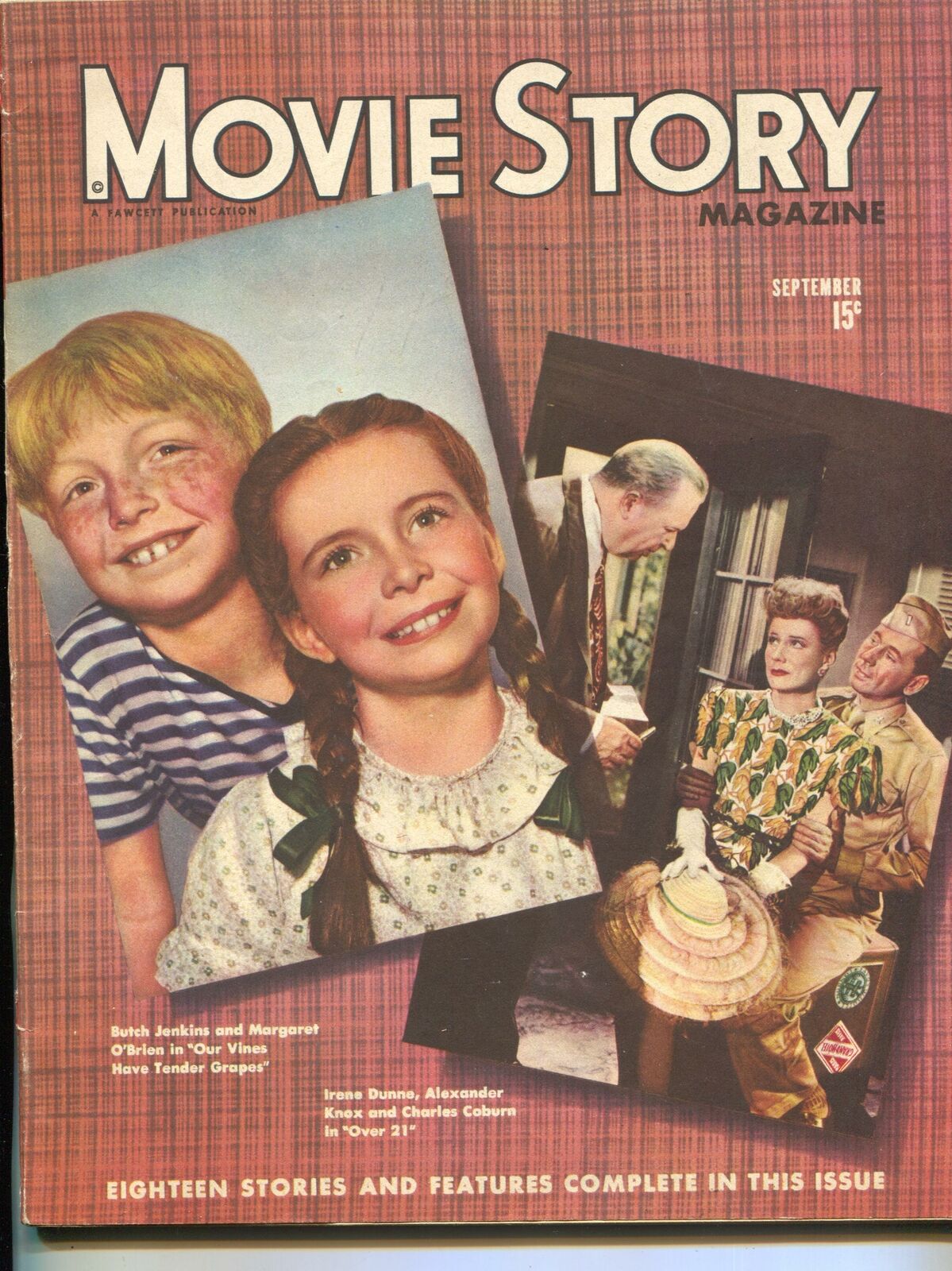 MOVIE STORY magazine side cover September 1945