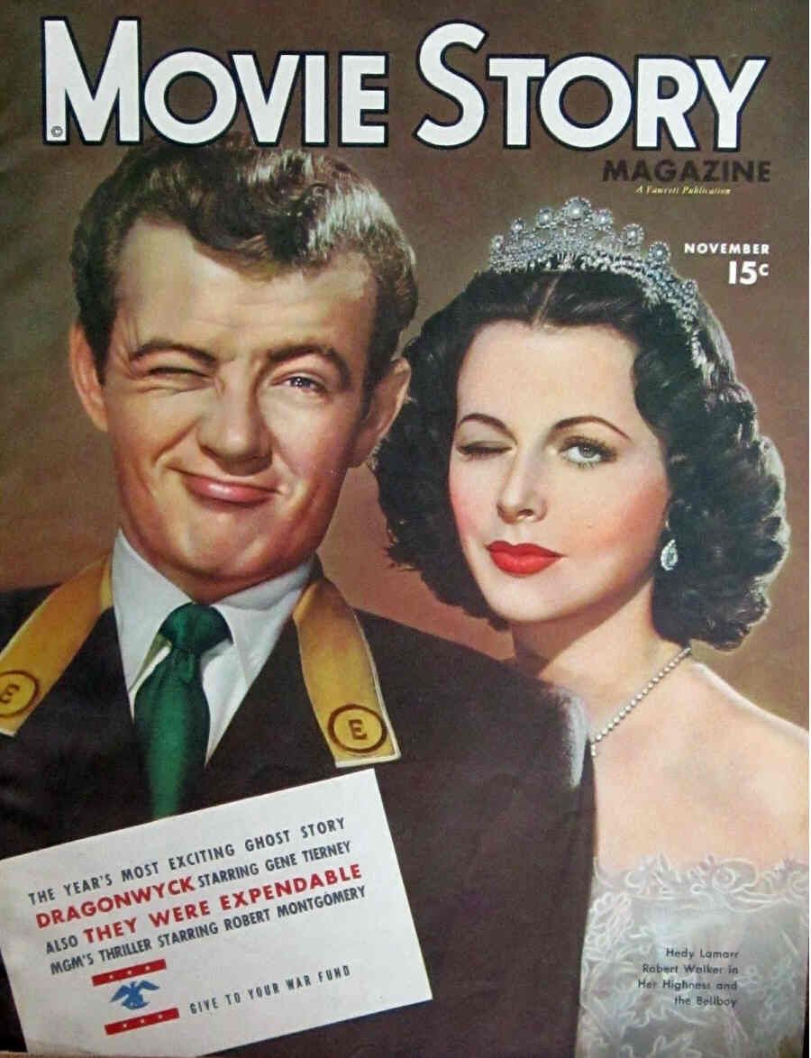 MOVIE STORY magazine side cover November 1945