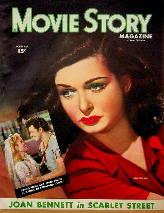 MOVIE STORY magazine side cover December 1945
