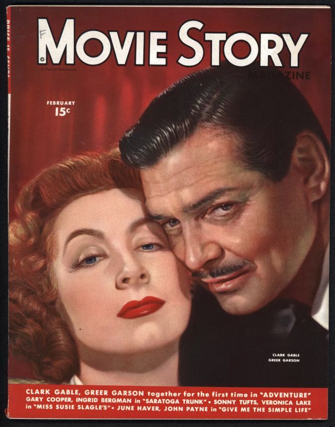 MOVIE STORY magazine side cover February 1946