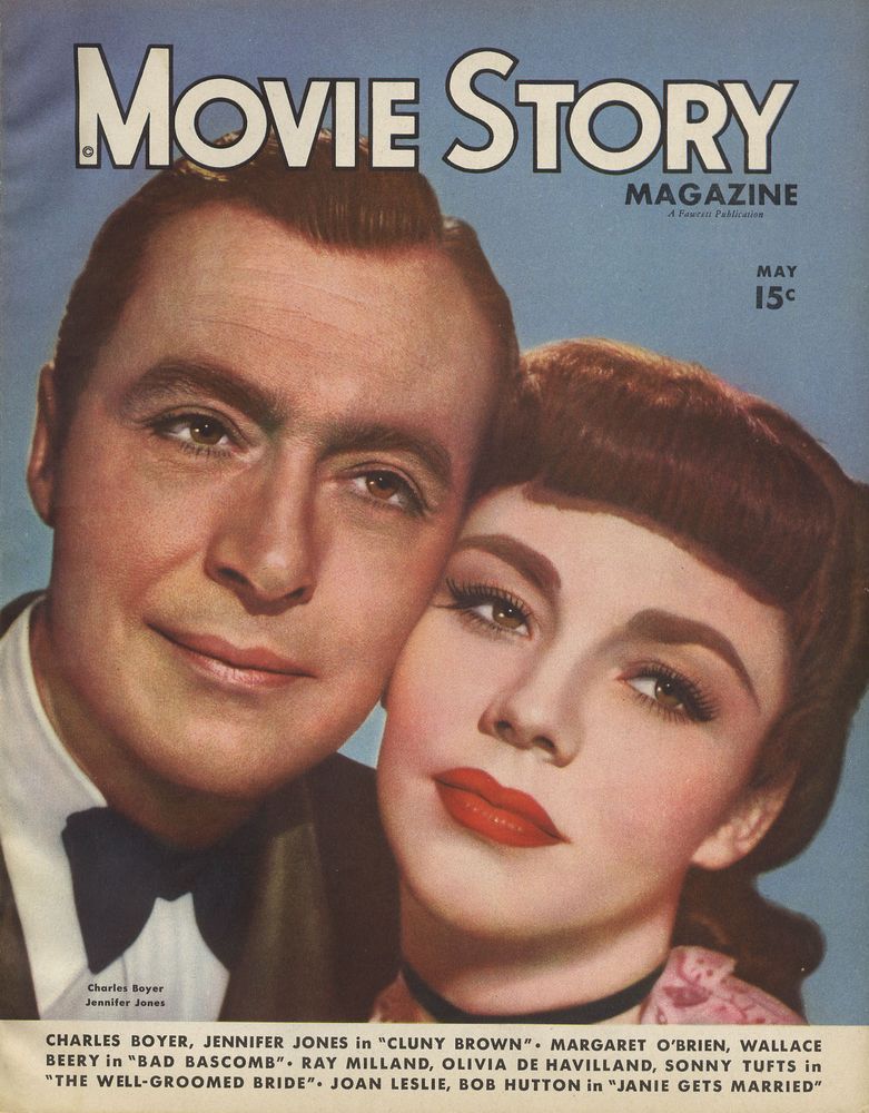 MOVIE STORY magazine side cover May 1946