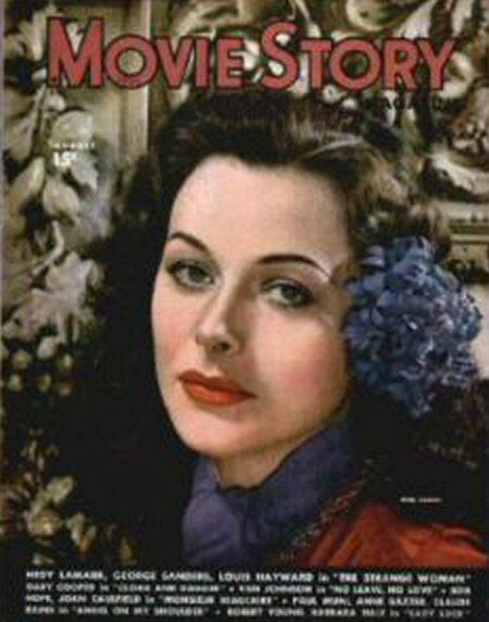 MOVIE STORY magazine side cover August 1946