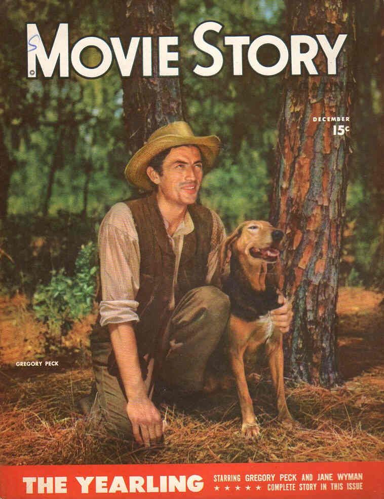 MOVIE STORY magazine side cover December 1946