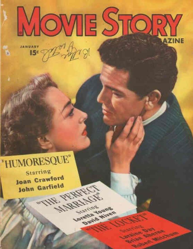 MOVIE STORY magazine side cover January 1947