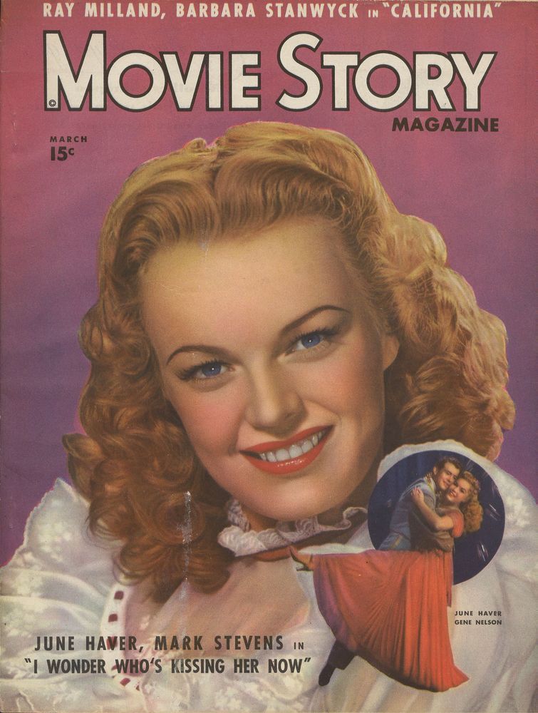 MOVIE STORY magazine side cover March 1947