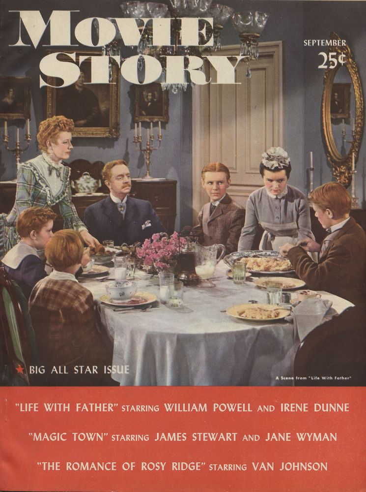 MOVIE STORY magazine side cover September 1947