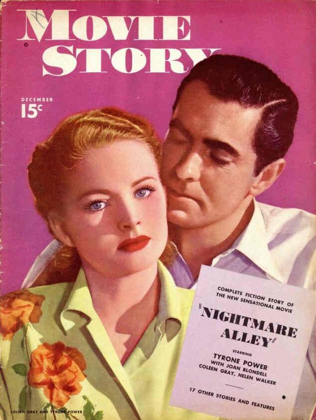 MOVIE STORY magazine side cover December 1947