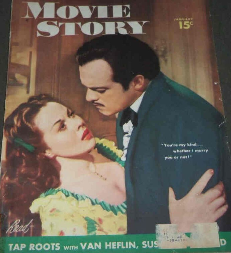 MOVIE STORY magazine side cover January 1948
