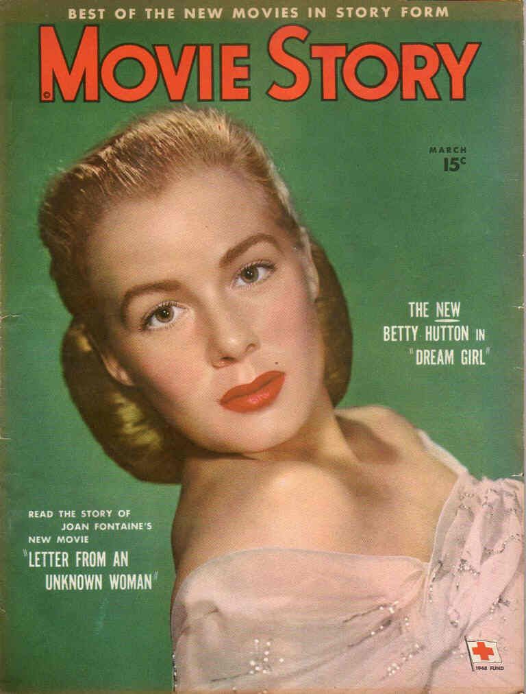 MOVIE STORY magazine side cover March 1948