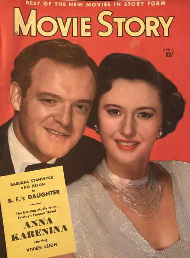 MOVIE STORY magazine side cover April 1948