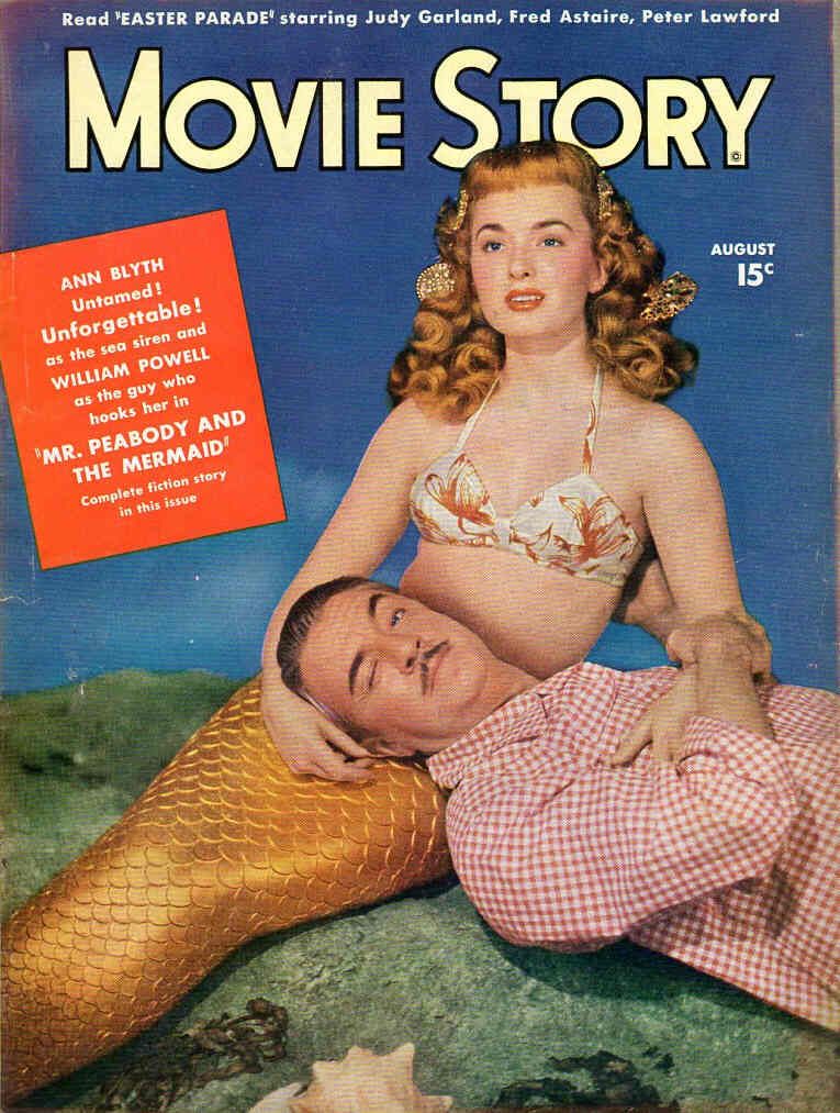 MOVIE STORY magazine side cover August 1948