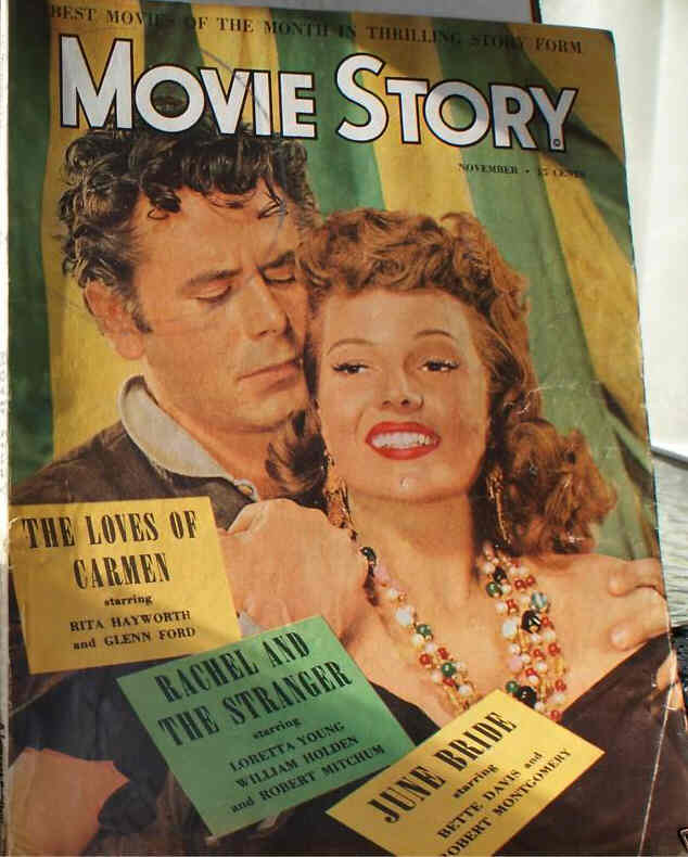 MOVIE STORY magazine side cover November 1948