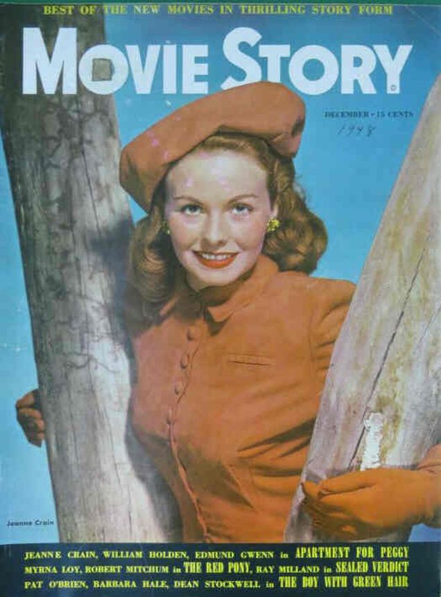 MOVIE STORY magazine side cover December 1948