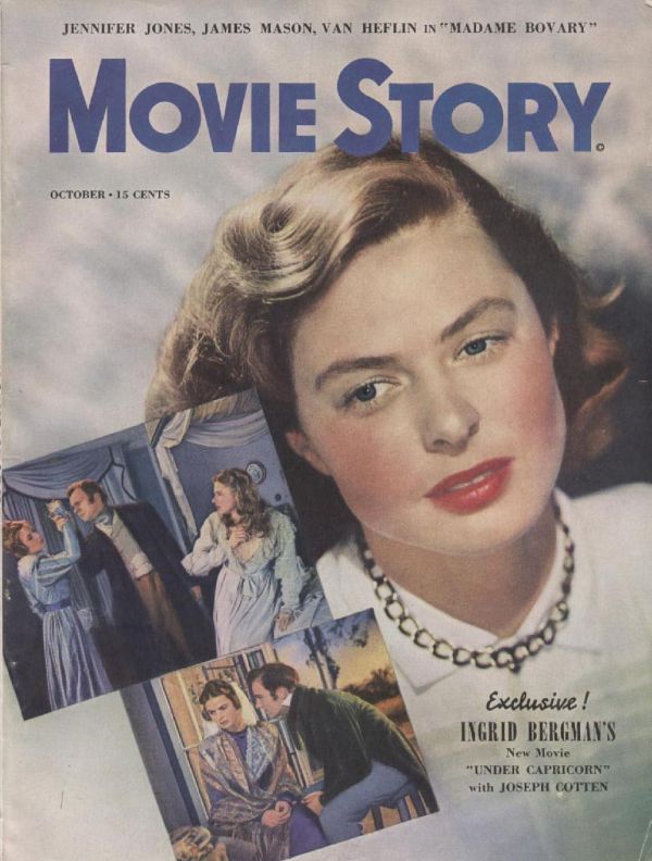 MOVIE STORY magazine side cover October 1949