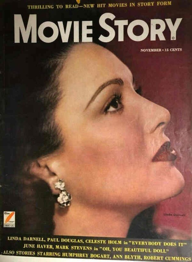 MOVIE STORY magazine side cover November 1949