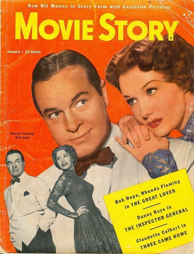 MOVIE STORY magazine side cover January 1950
