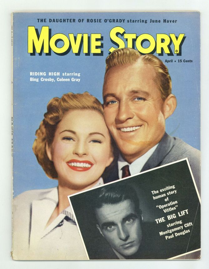 MOVIE STORY magazine side cover April 1950