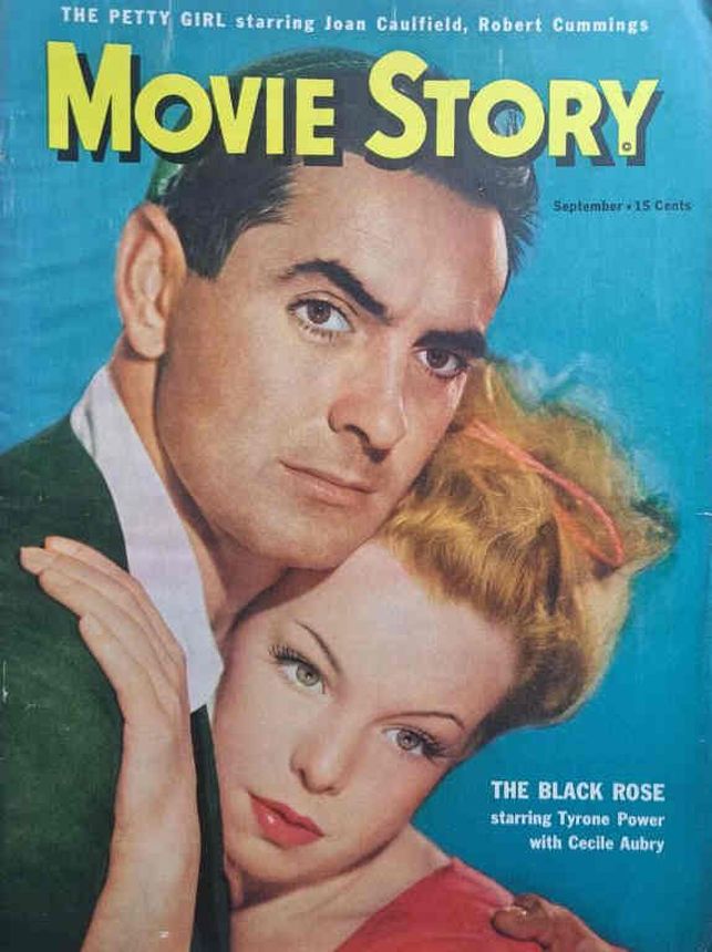 MOVIE STORY magazine side cover September 1950