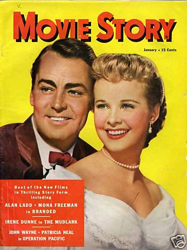 MOVIE STORY magazine side cover January 1951