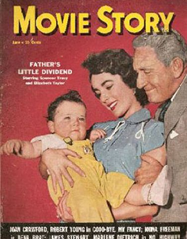 MOVIE STORY magazine side cover Issue 206 June 1951