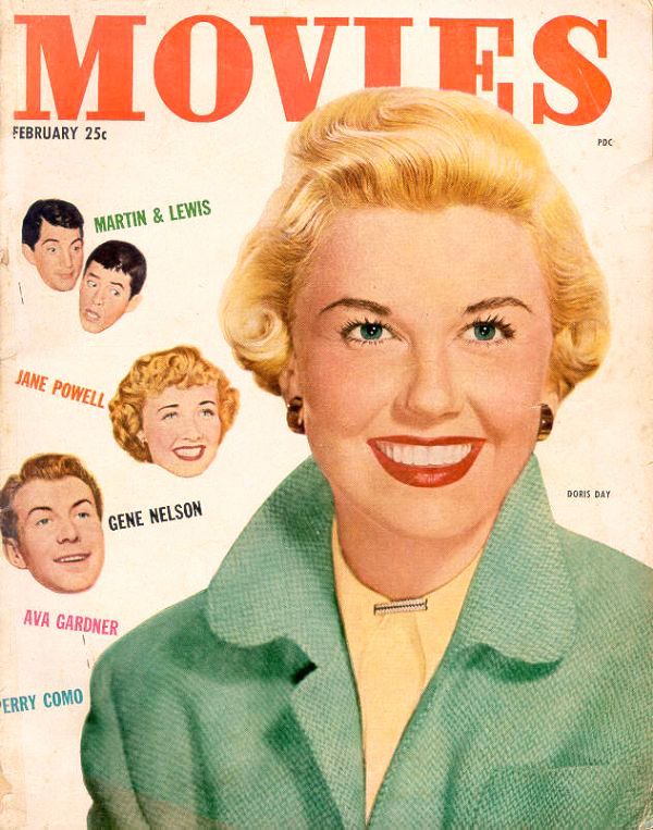 MODERN MOVIES (Ideal) magazine side cover  February 1952