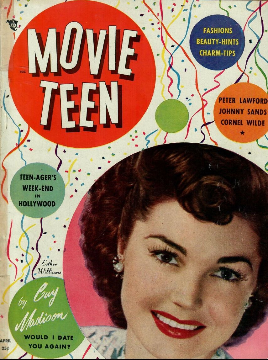 MOVIE TEEN magazine side cover  Vol 1 No  4  April 1948