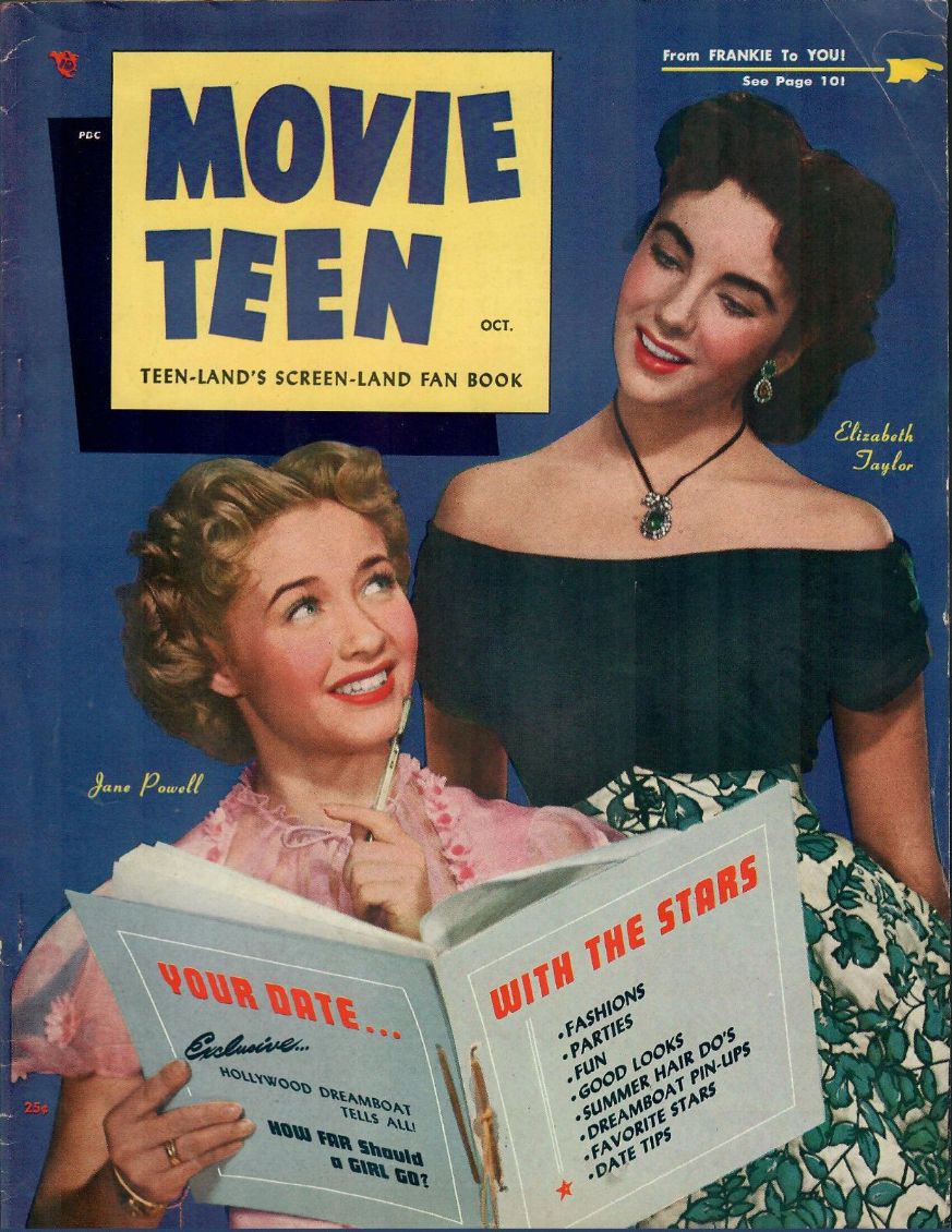 MOVIE TEEN magazine side cover  Vol 2 No  1  October 1948