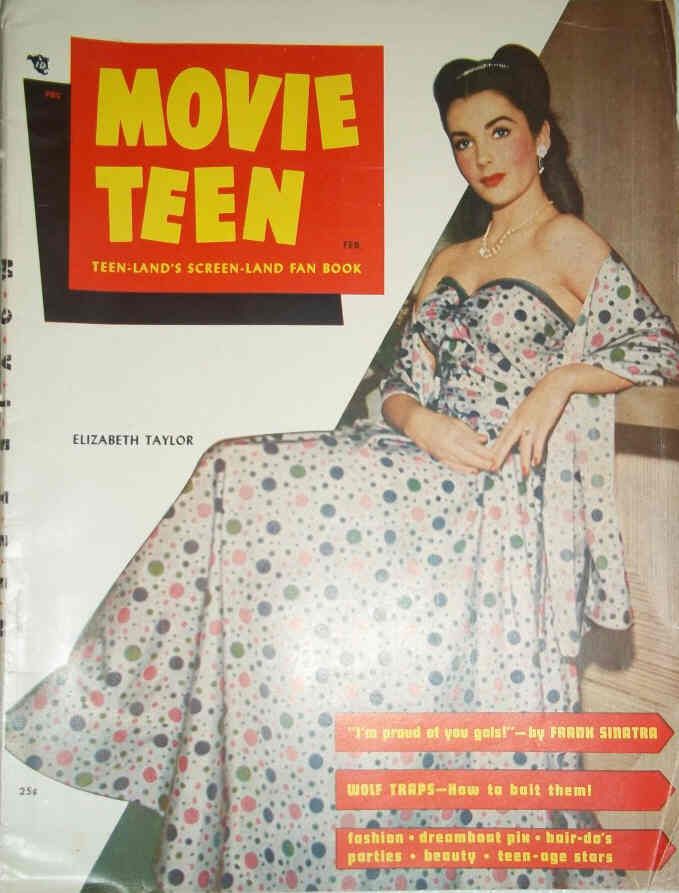 MOVIE TEEN magazine side cover  Vol 2 No  2  February 1949