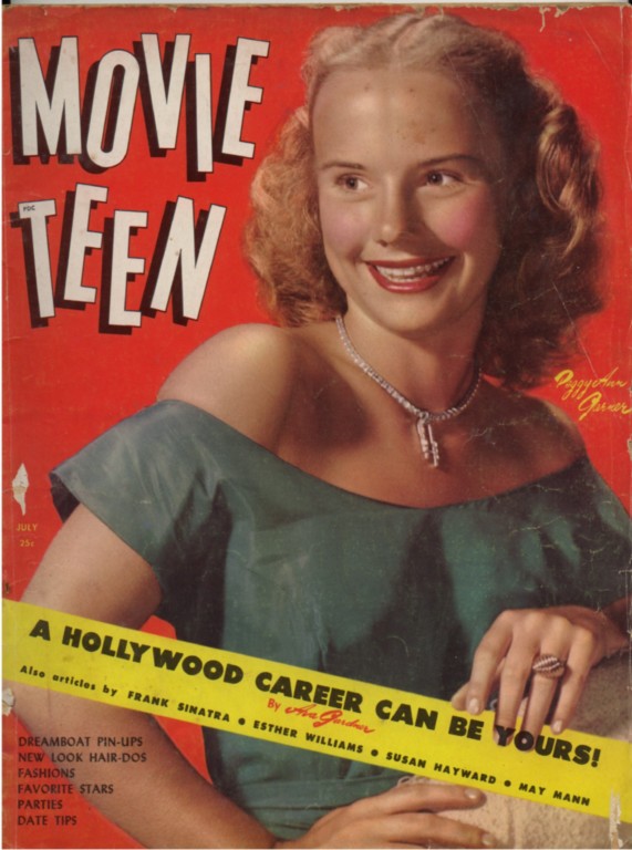 MOVIE TEEN magazine side cover  Vol 2 No  4  July 1949