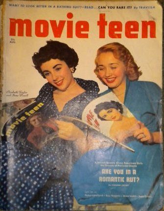 MOVIE TEEN magazine side cover  August 1950