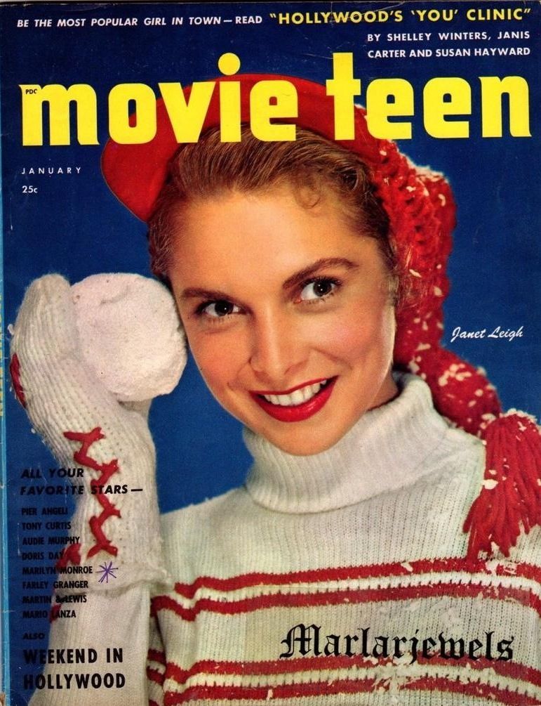 MOVIE TEEN magazine side cover  January 1951