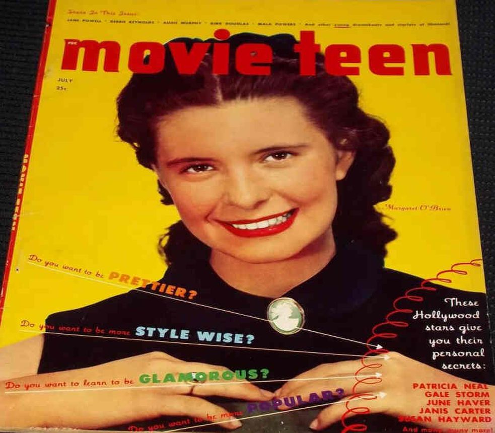 MOVIE TEEN magazine side cover  July 1951
