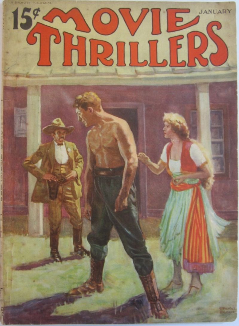 MOVIE THRILLERS magazine side cover Issue 4  January 1925