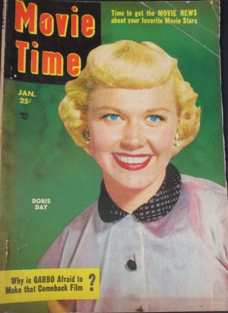 MOVIE TIME magazine side cover  Vol 1 #2  January 1952